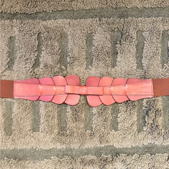 Anthropologie Brown Leather Belt with Elastic - Picture 3 of 11